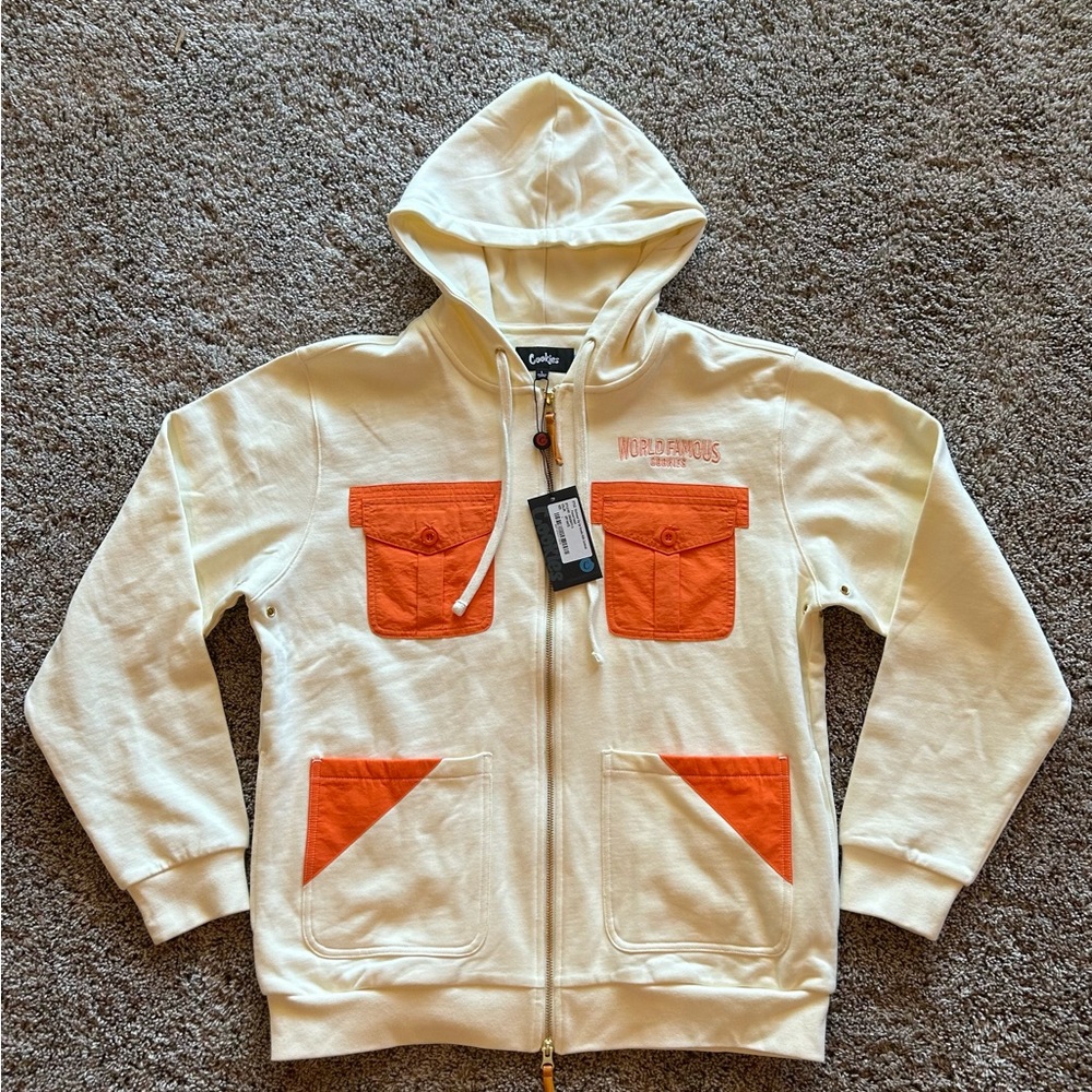 ‼️RETAIL is $112‼️ Cookies Workwear Zip Up Hoodie With Contrast Pocket Detail